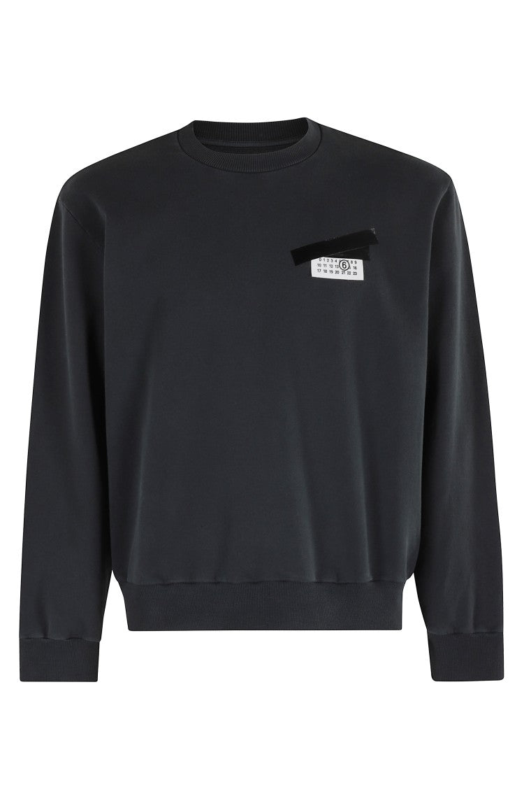 Mm6 By Maison Margiela Relaxed Fit Cropped Sweatshirt With Logo