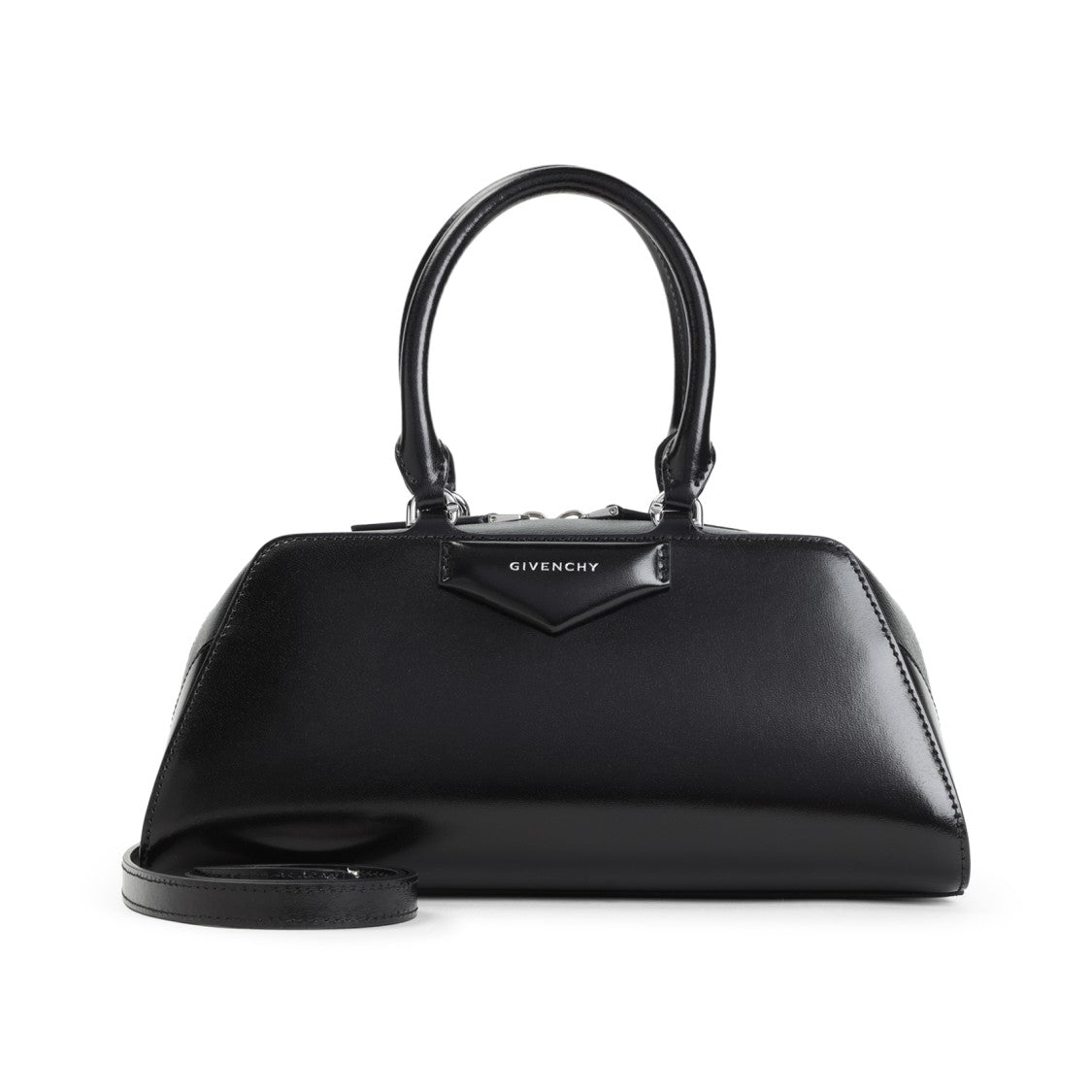 Givenchy Black Calf Leather Antigona Ew Small Handbag