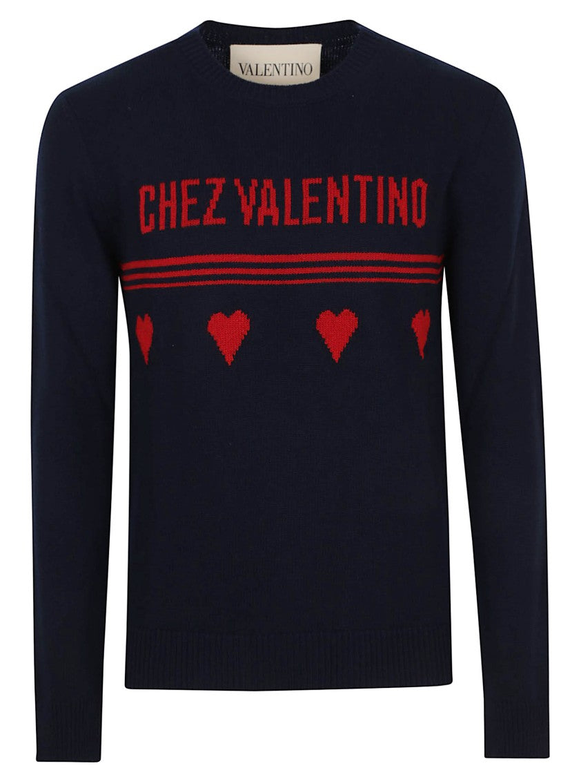 Valentino Garavani Jacquard Motif Wool Sweater