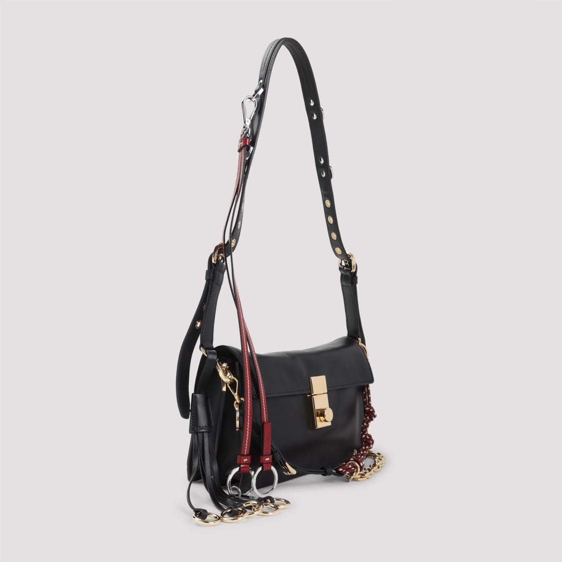 Prada Soft Sound Black Nappa Leather Shoulder Bag