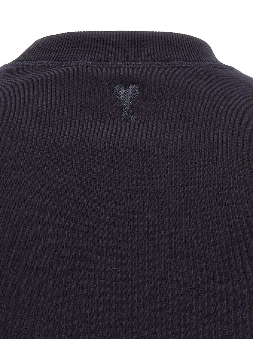 Ami Classic Crew Neck Black Sweatshirt