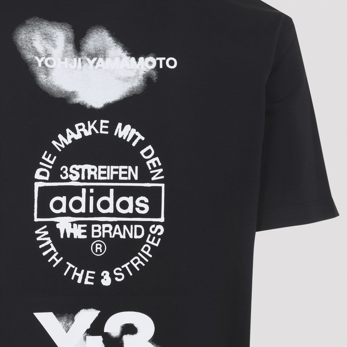 Y-3 Short-Sleeve Cotton T-Shirt With Bold Graphic Back