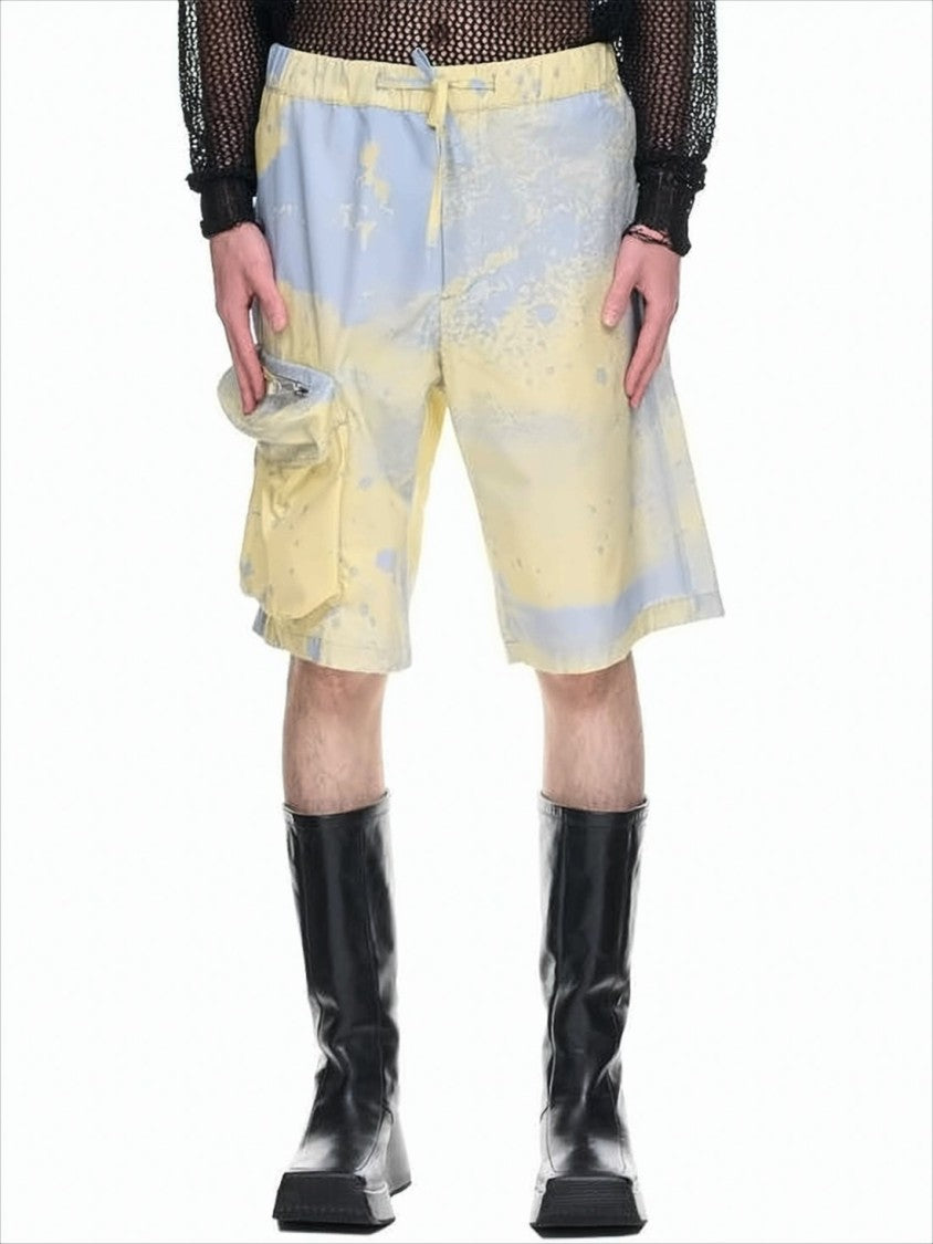 Oamc Relaxed Fit Tie-Dye Shorts With Drawstring Waist