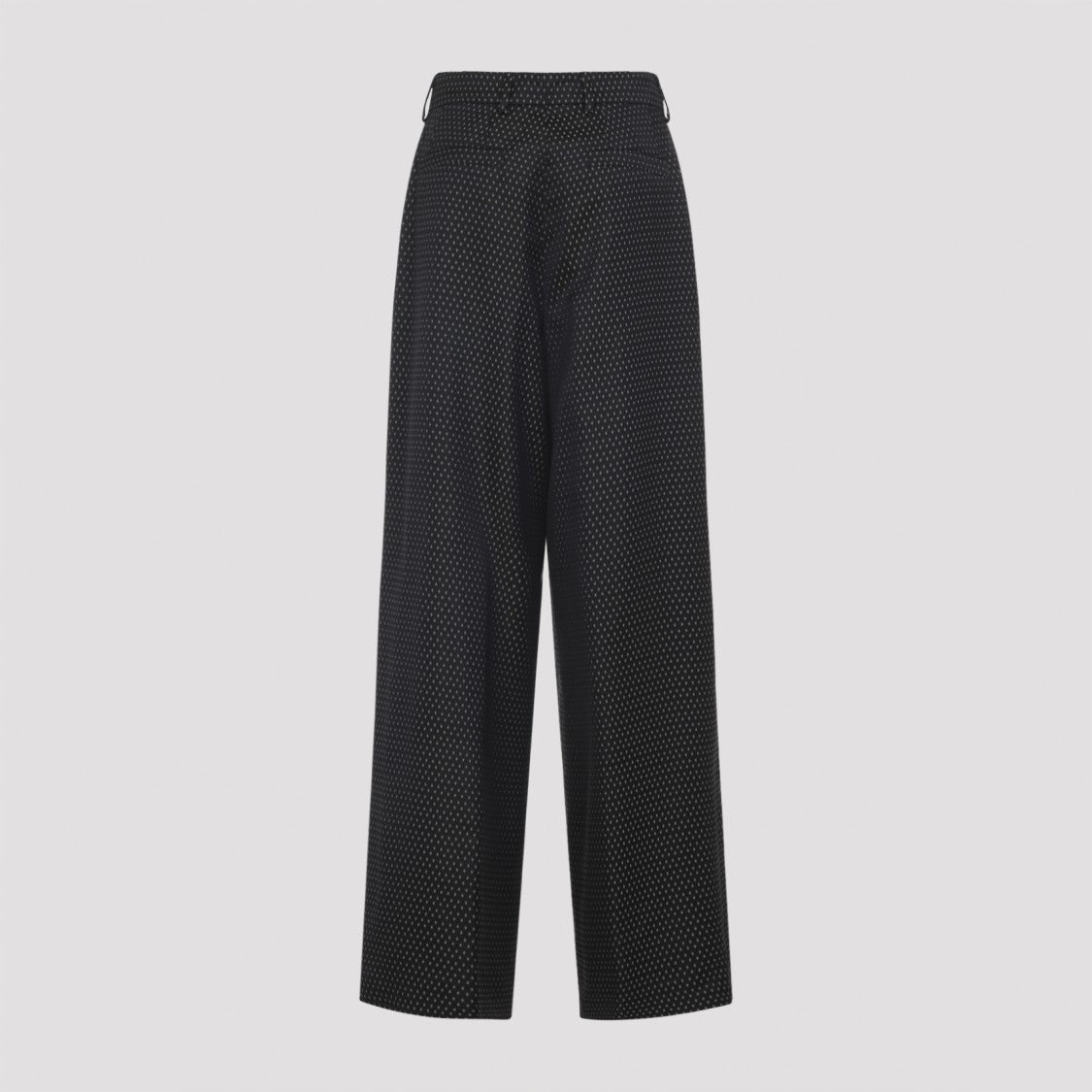 Dries Van Noten Wide-Leg Trousers With Delicate Dotted Pattern And High Waist