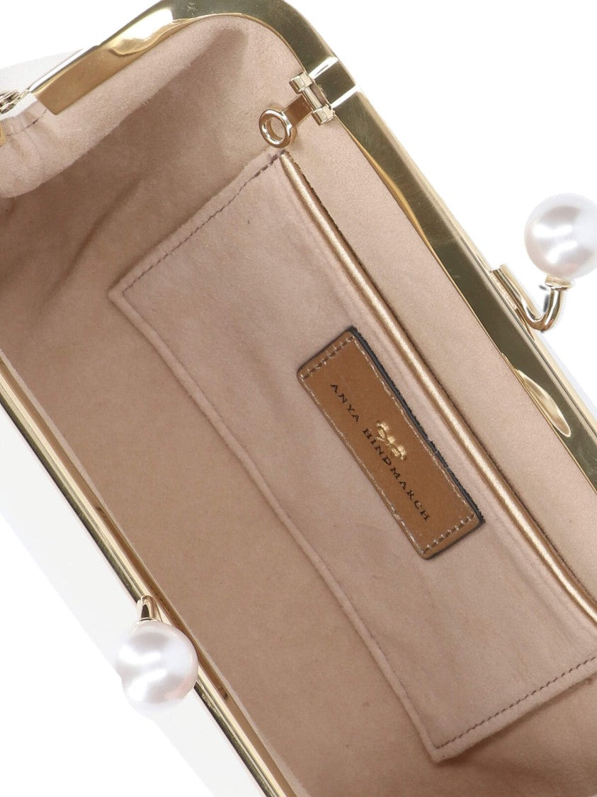Anya Hindmarch 'Bespoke Maud Pearls' Pouch – White