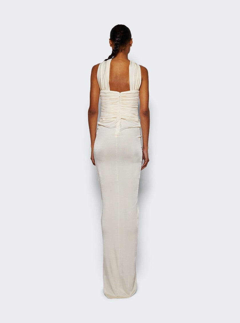 The New Arrivals By Ilkyaz Ozel Samsara Ruched Jersey Dress - Casablanca Lily
