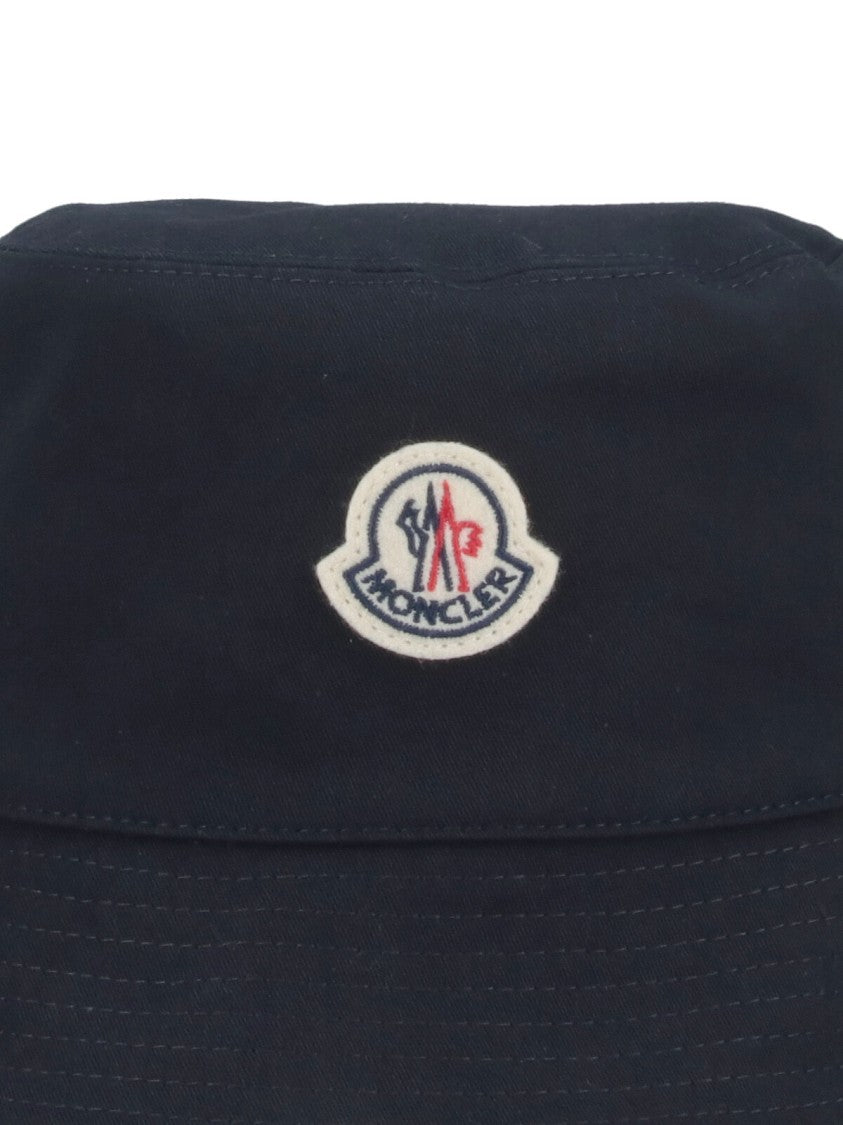 Moncler Bucket Hat With Multicolor Logo Patch