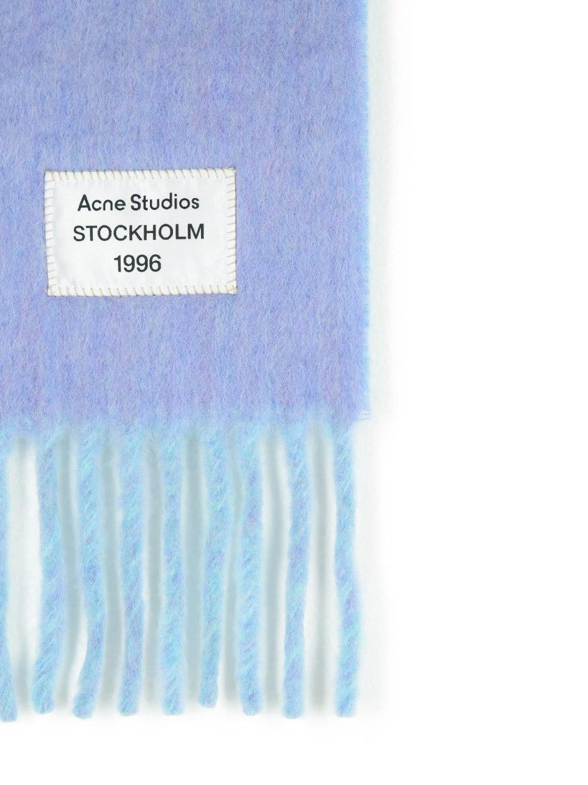Acne Studios Light Blue Alpaca And Wool Blend Scarf