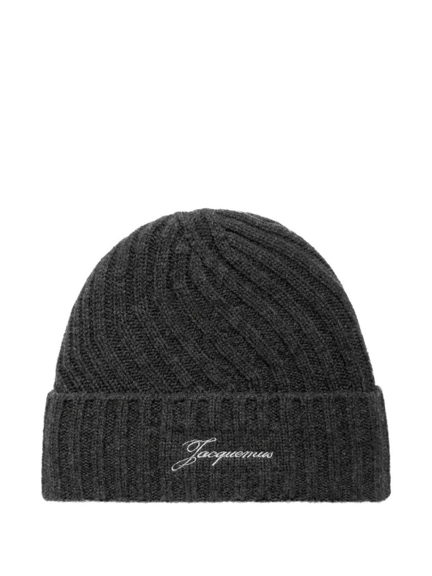 Jacquemus Ribbed Cashmere And Wool Beanie Hat