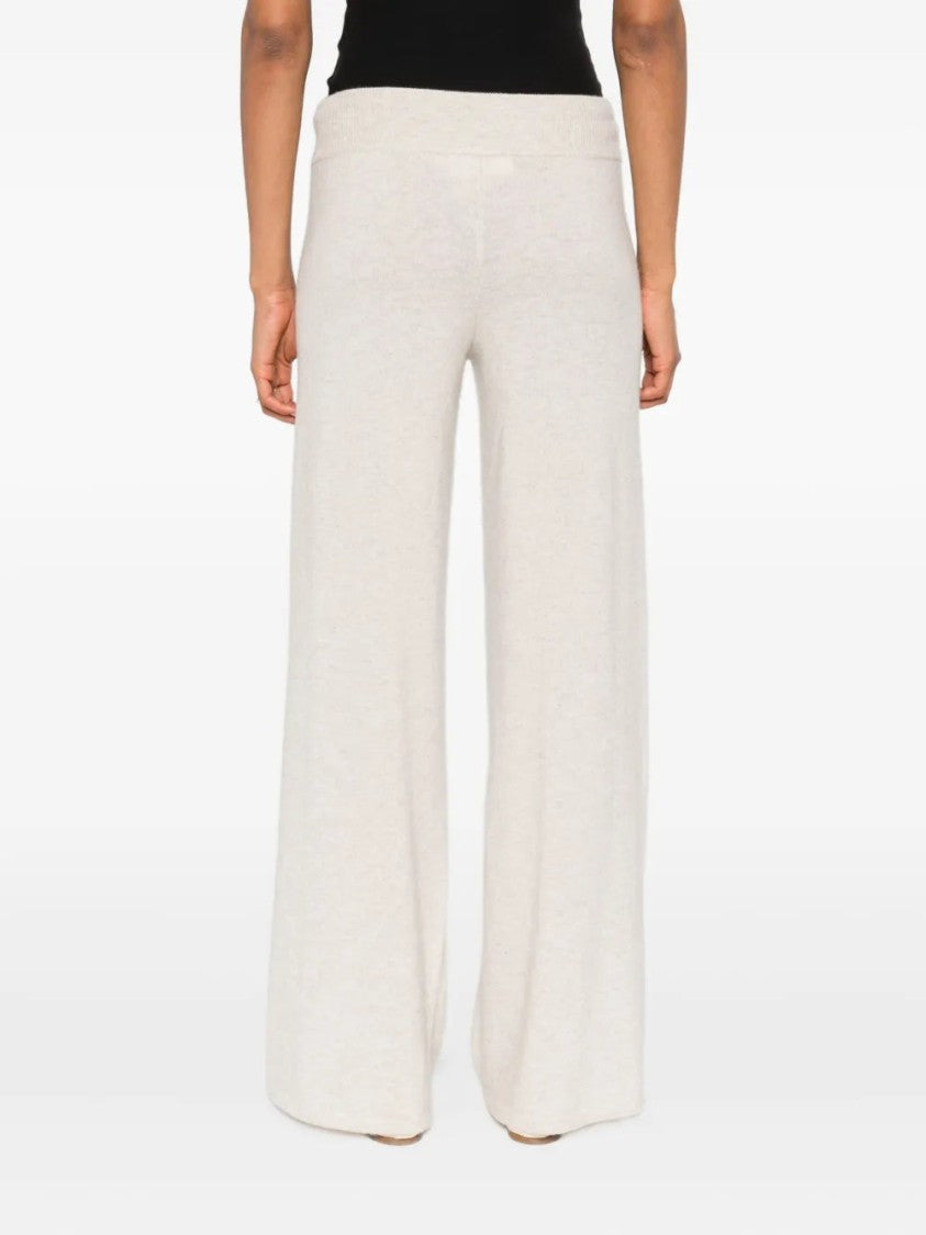 Lisa Yang Wide-Leg Trousers With Ribbed Waistband And Drawstring Fastening