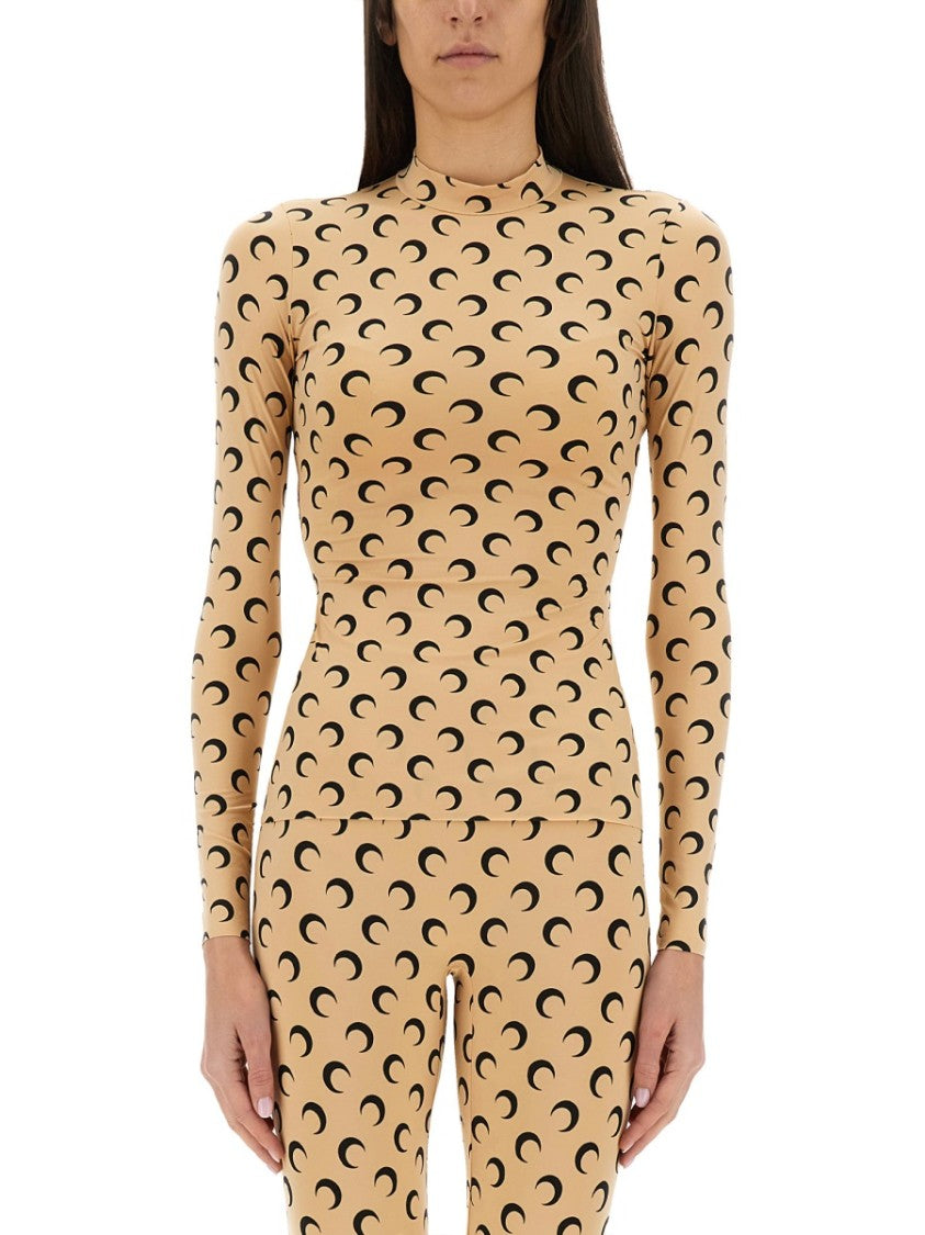Marine Serre "Moon" Turtleneck T-Shirt