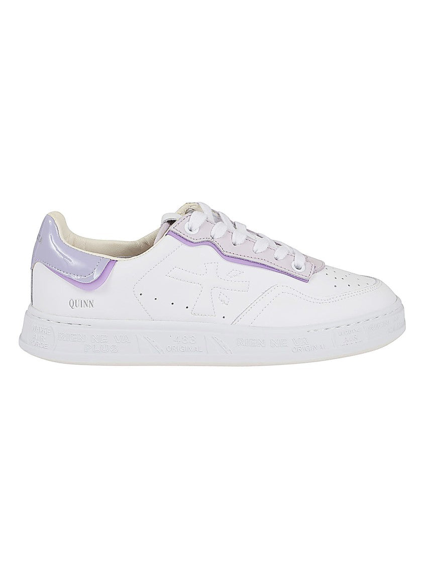 Premiata Smooth Leather Sneakers With White