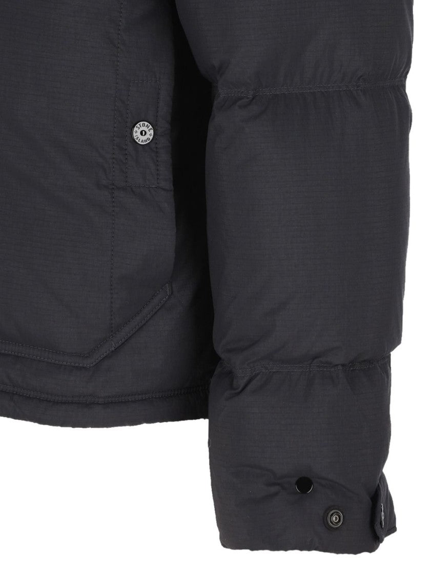 Stone Island Padded Jacket With High Collar