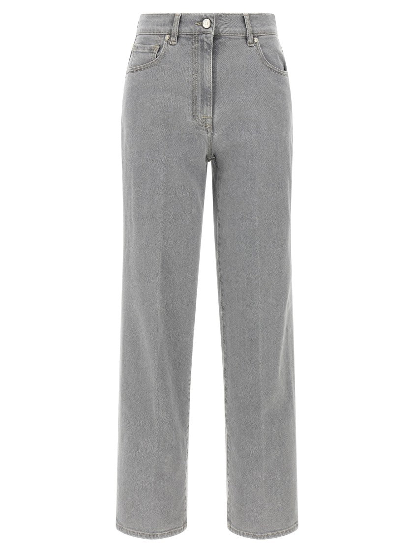 Peserico Straight Leg Stretch Denim Jeans