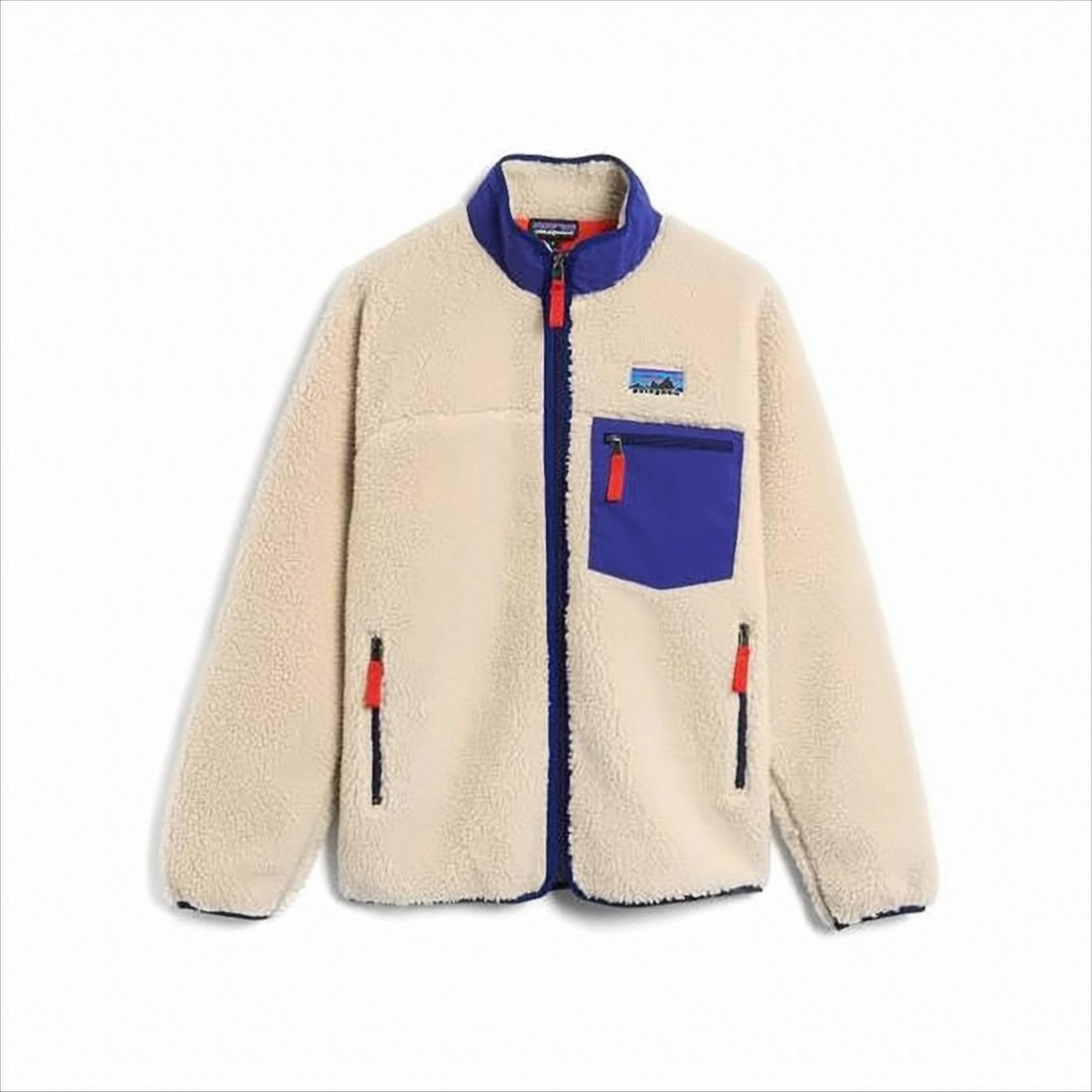 Patagonia Plush Fleece Jacket With Contrasting Accents