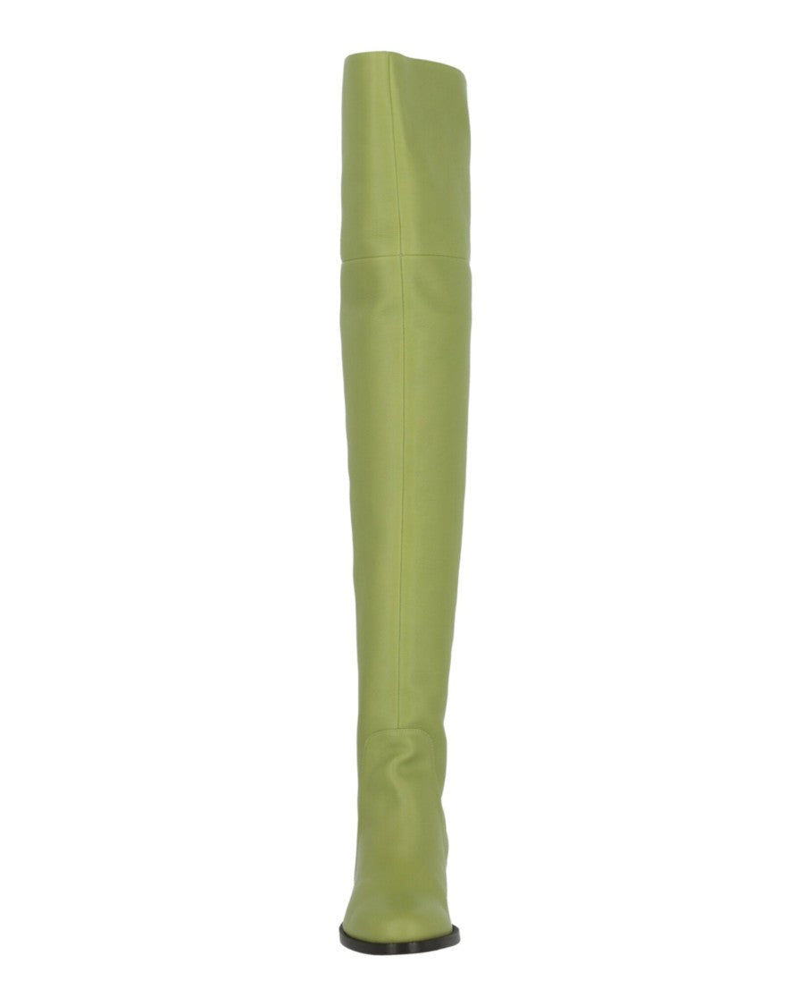 Ferragamo Bucaneve Leather Over-The-Knee Boots