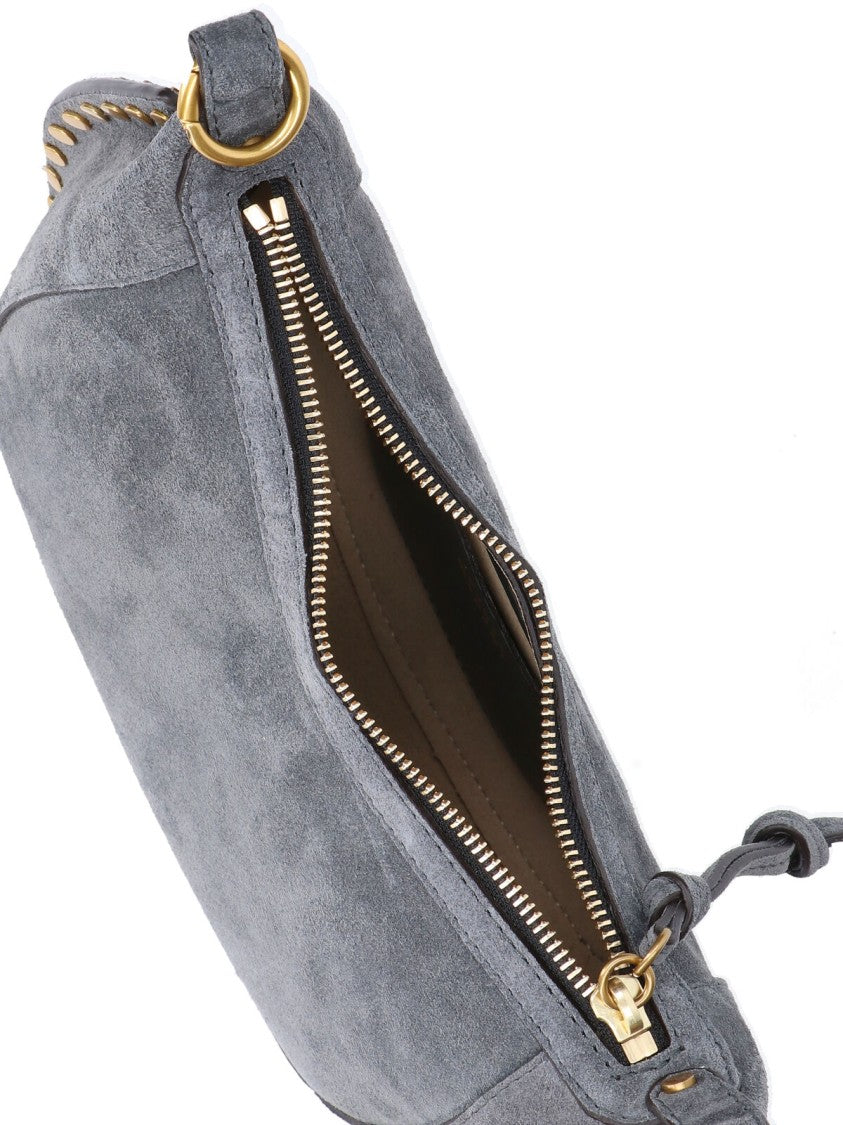 Isabel Marant Small "Oskan Moon" Shoulder Bag – Grey