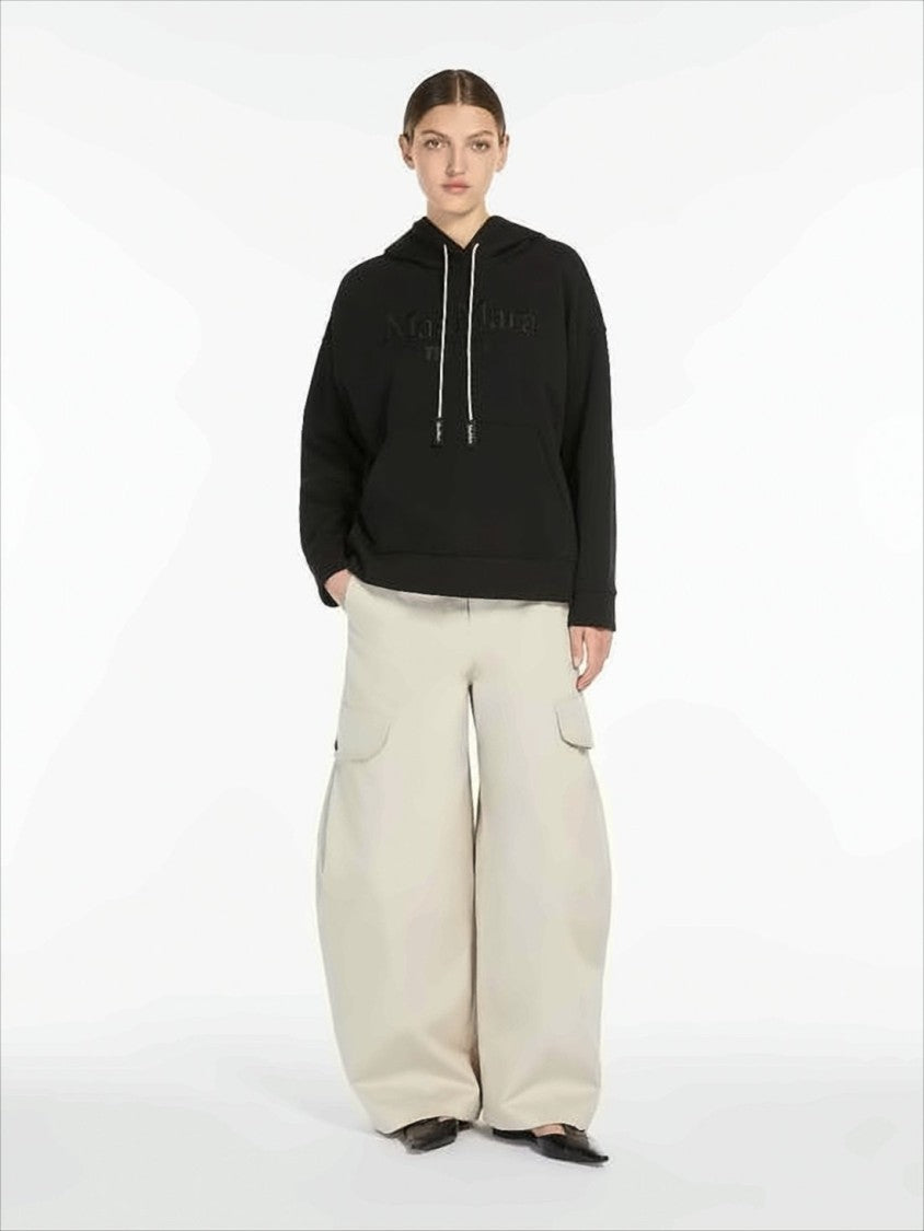 Max Mara Relaxed Fit Hoodie With Embossed Logo Detail