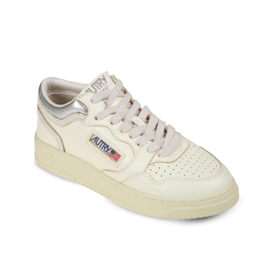 Autry Silver Med-Way Sneakers