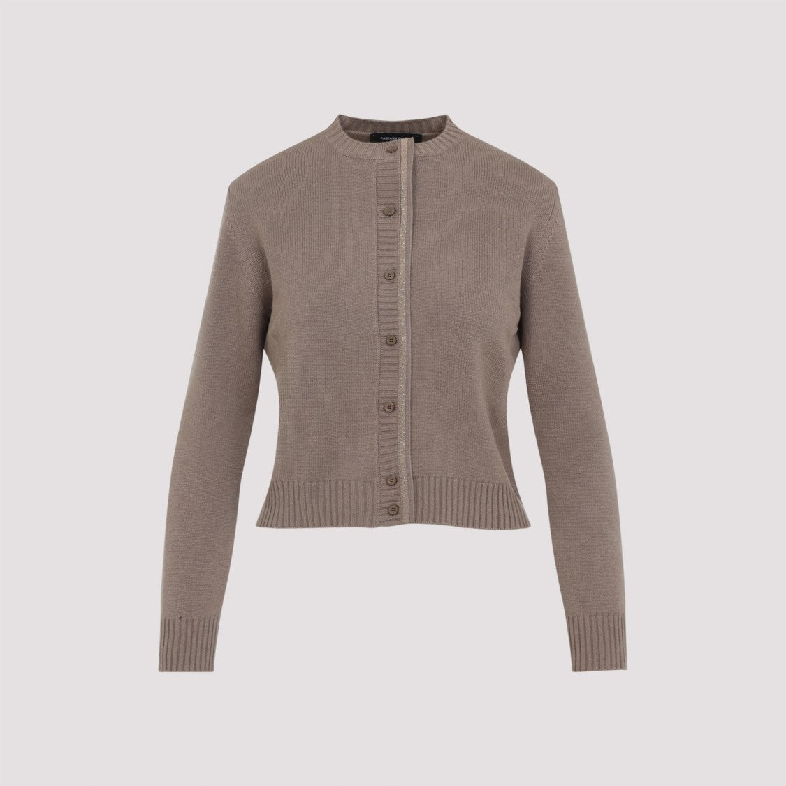 Fabiana Filippi Cortex Brown Virgin Wool Cardigan