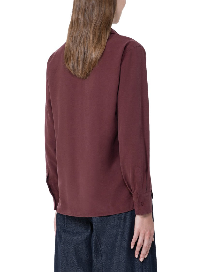 Max Mara Silk Shirt With Classic Collar