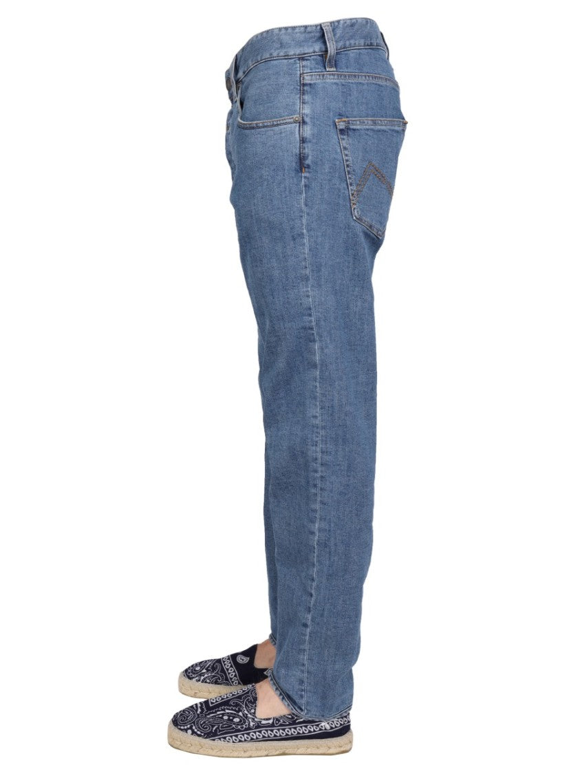 Lardini Medium Blue Five-Pocket Jeans