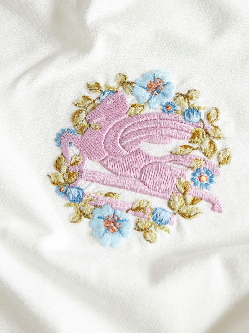 Etro Floral Embroidered Short Sleeve T-Shirt