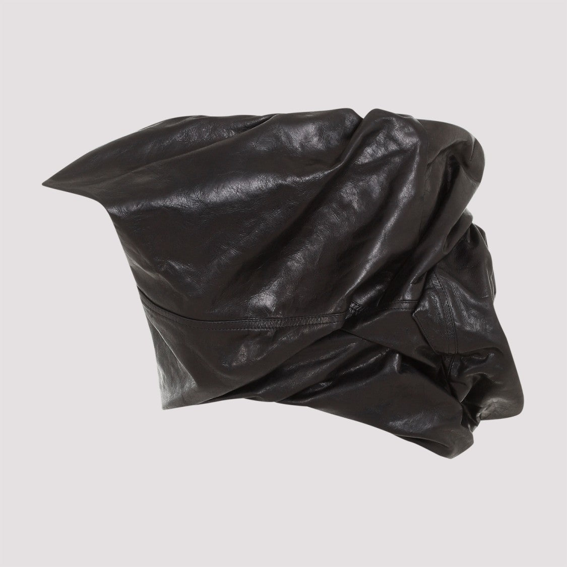 Rick Owens Draper Bustier Black Calf Leather Top