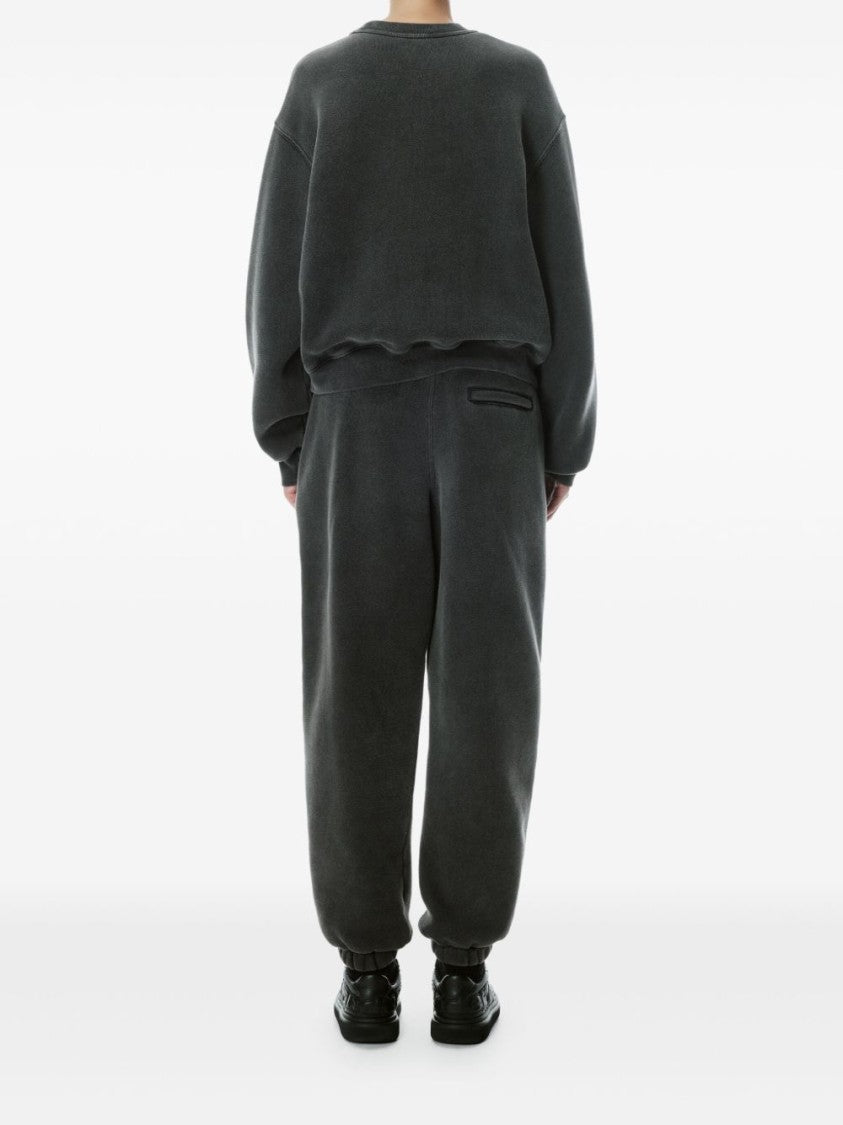 Alexander Wang Dropped Shoulder Crew Neck Sweatshirt With Logo Print