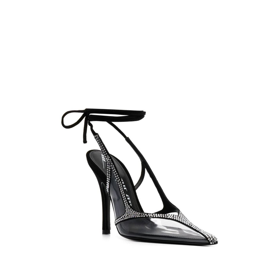 The Attico Venus Chrome Slingback Pumps