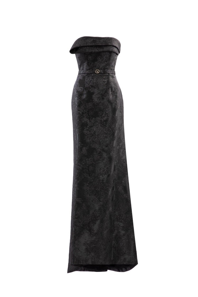 Saiid Kobeisy Brocade Long Fitted Dress