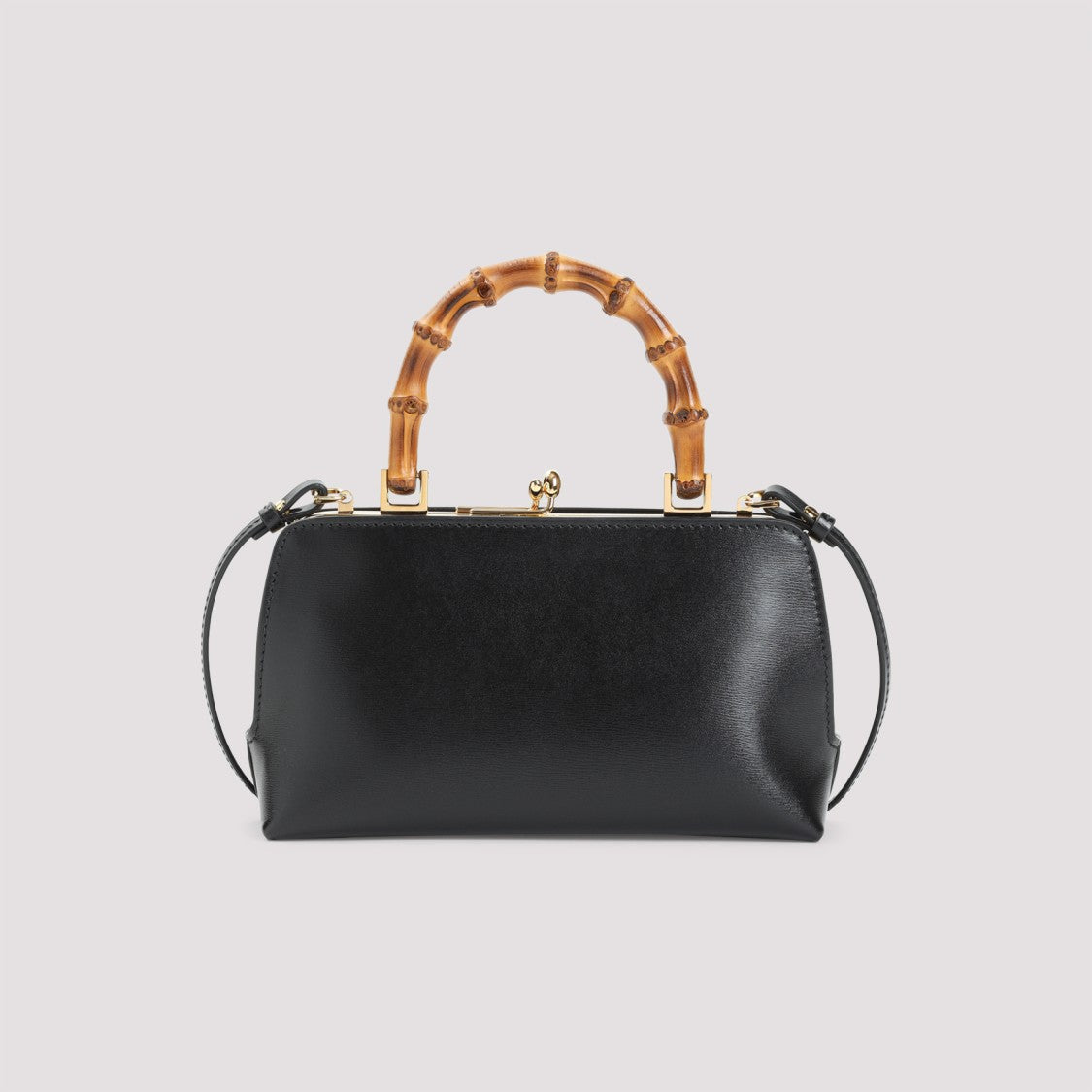 Jil Sander Black Calf Leather Goji Mini Bamboo Bag