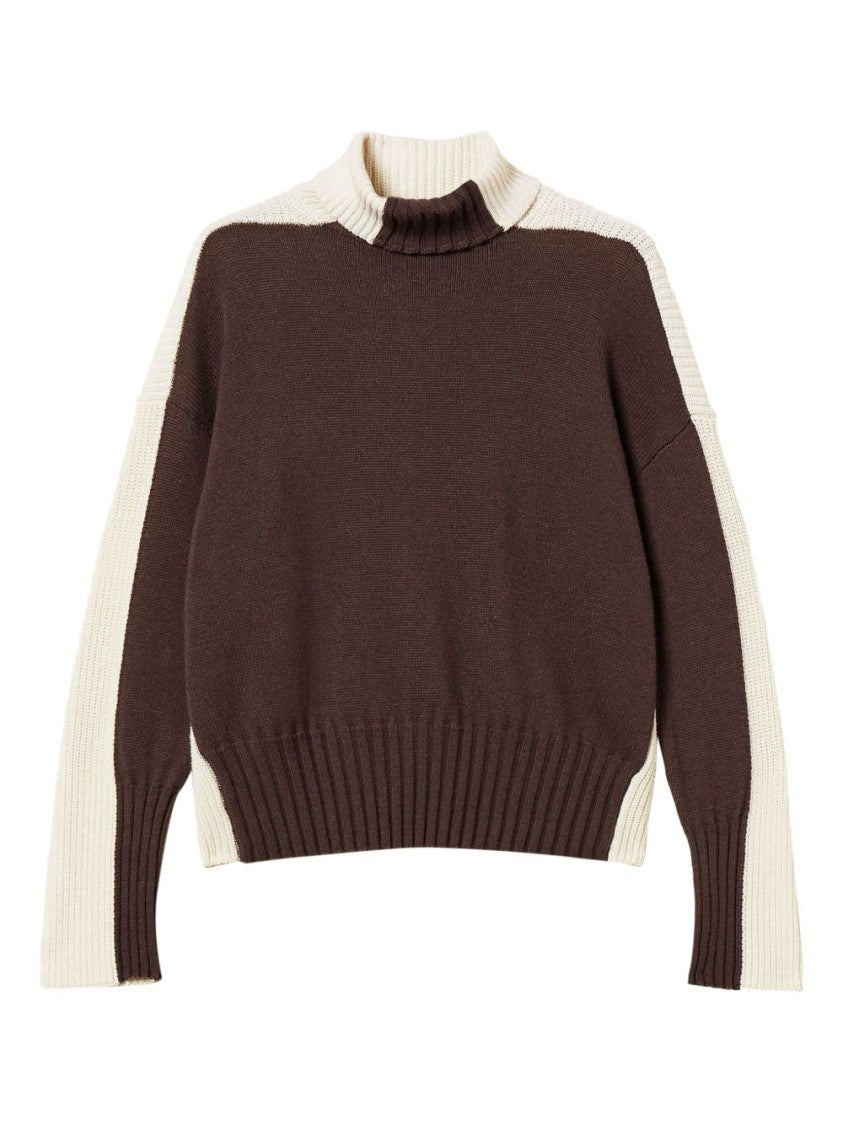 Twin-Set Relaxed Fit Color-Block Sweater