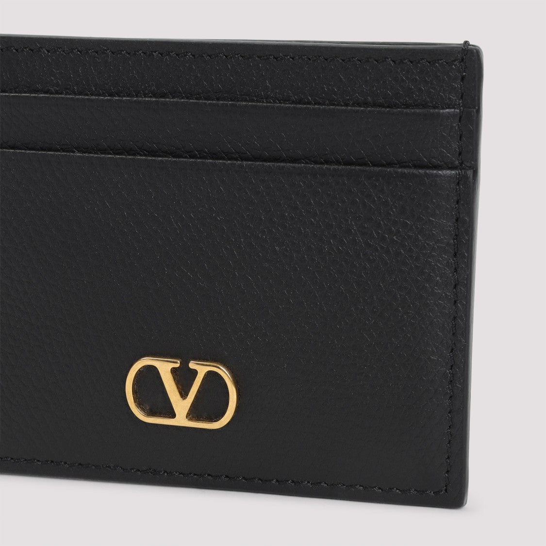 Valentino Black Grained Leather Wallet
