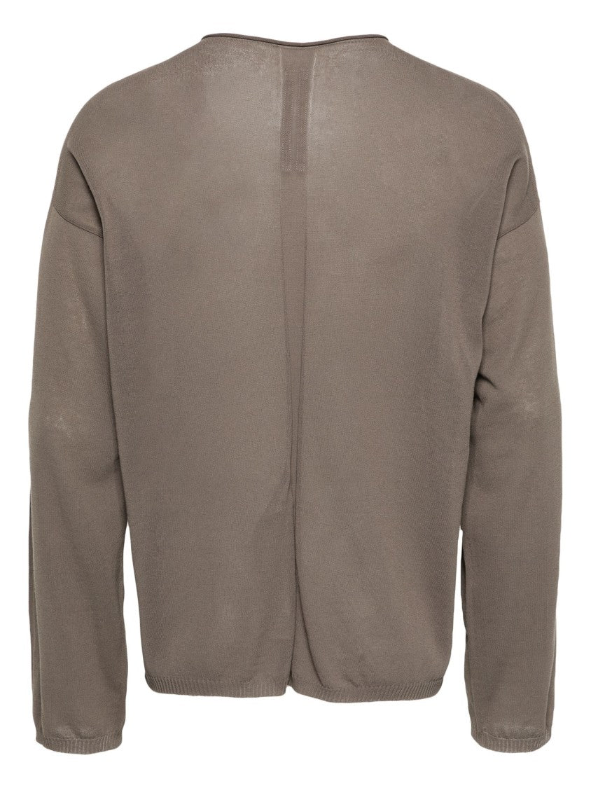 Rick Owens Relaxed Fit Beige Cotton Sweater