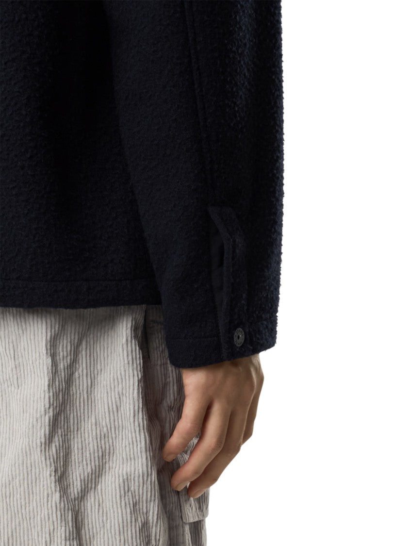 Stone Island Refined Blue Shirt With Polyurethane Coating