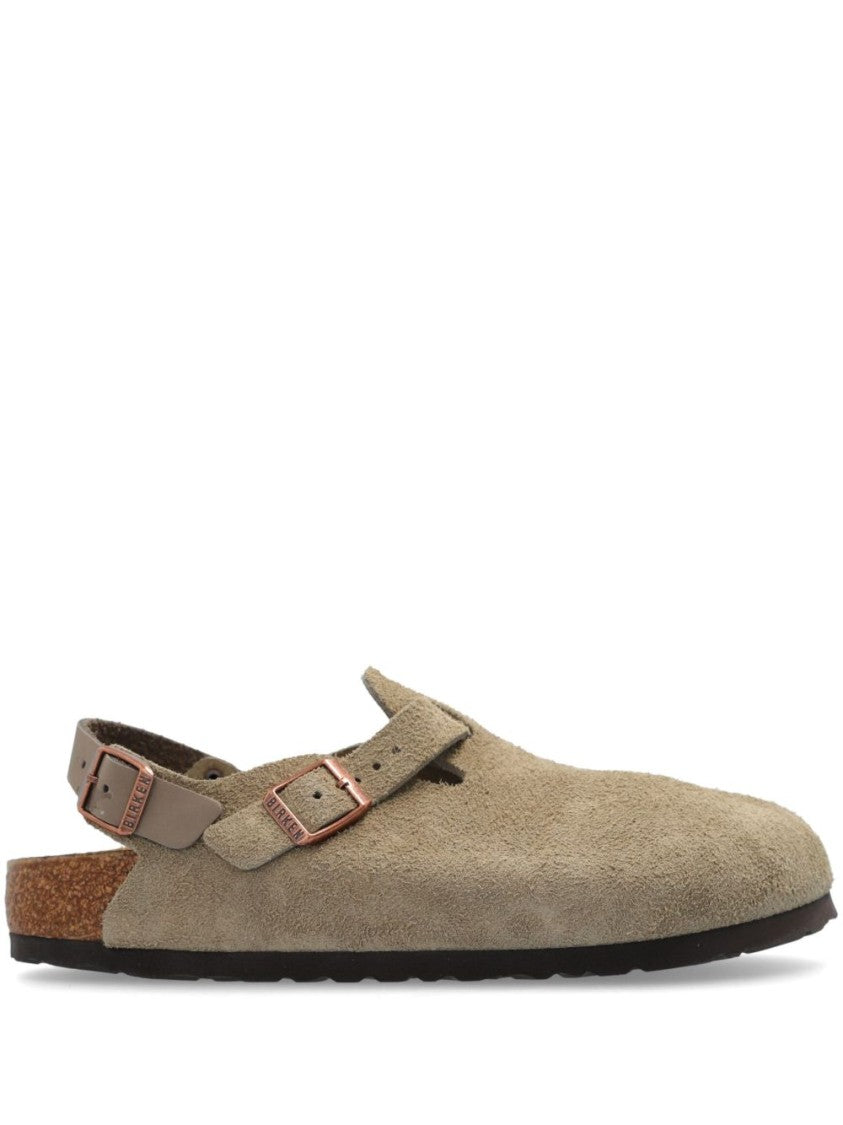 Birkenstock Gray Suede Sandals With Adjustable Strap