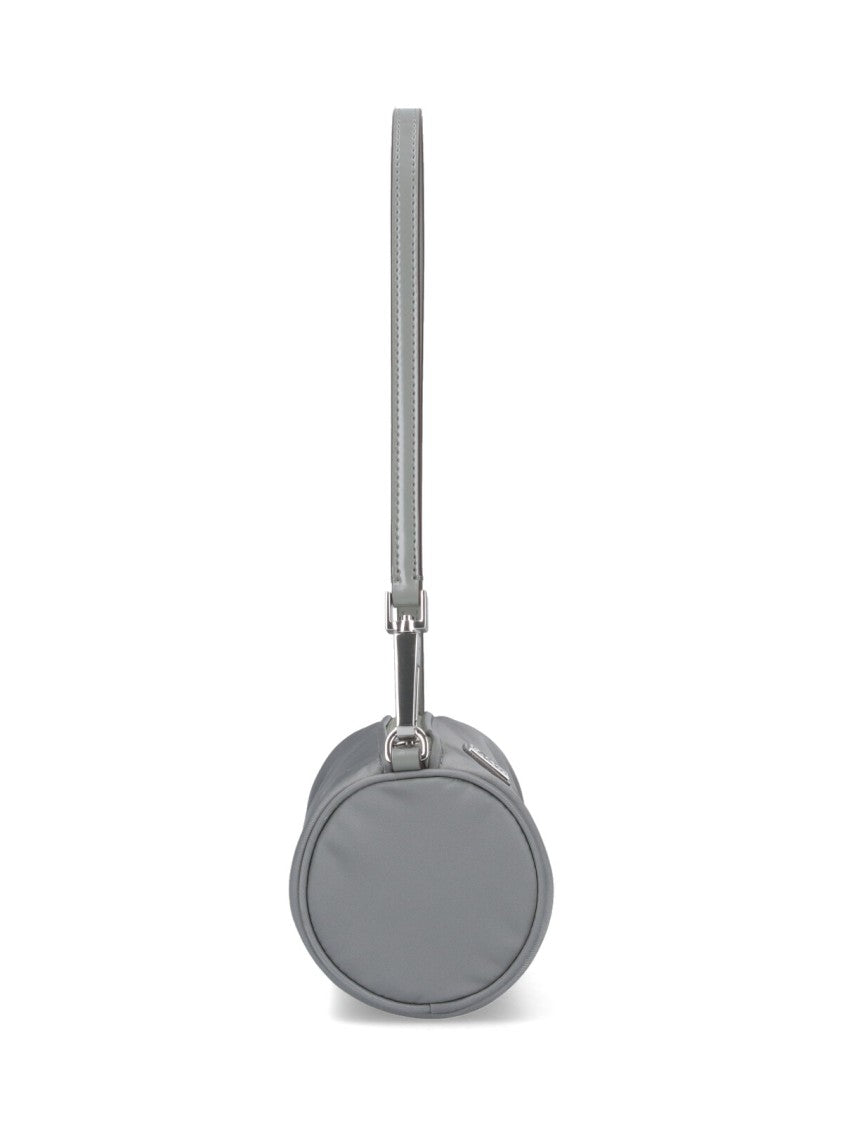 Tory Burch Cylindrical Grey Nylon Shoulder Bag
