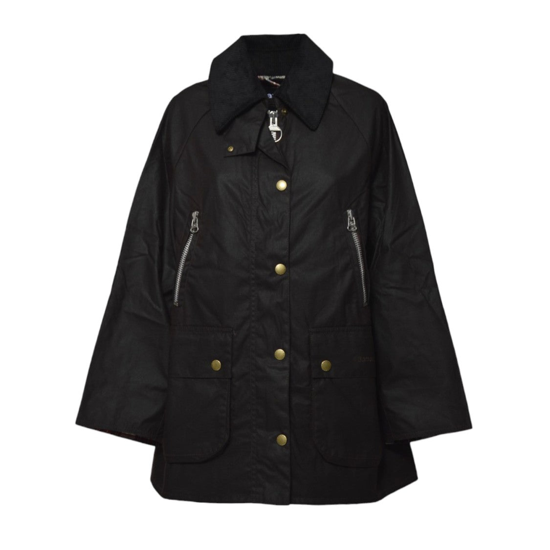 Barbour Lynne Waxed Cotton Jacket In Dark Brown