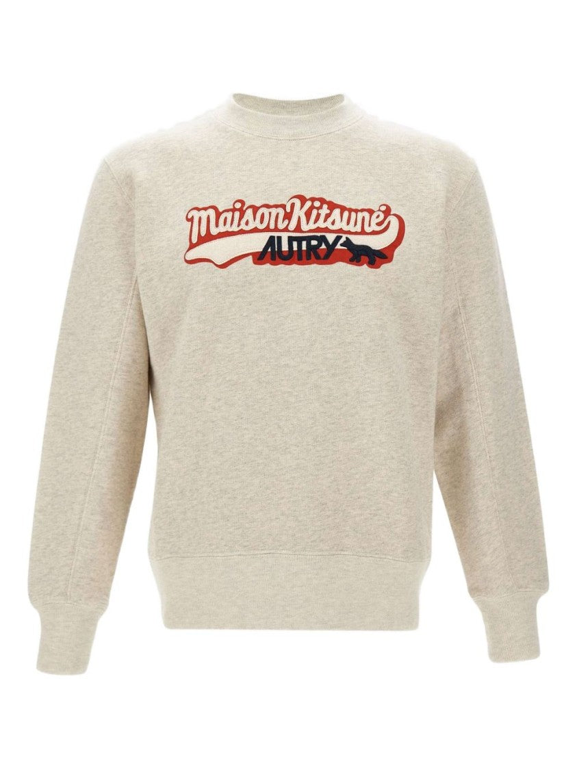 Autry Vintage-Style Grey Sweater With Bold Logo