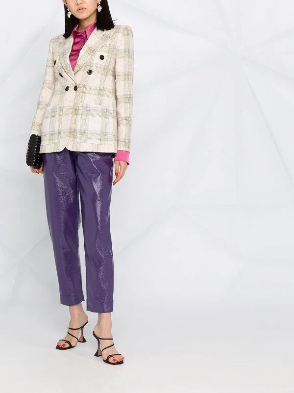 Isabel Marant Lenora Check-Print Double-Breasted Jacket