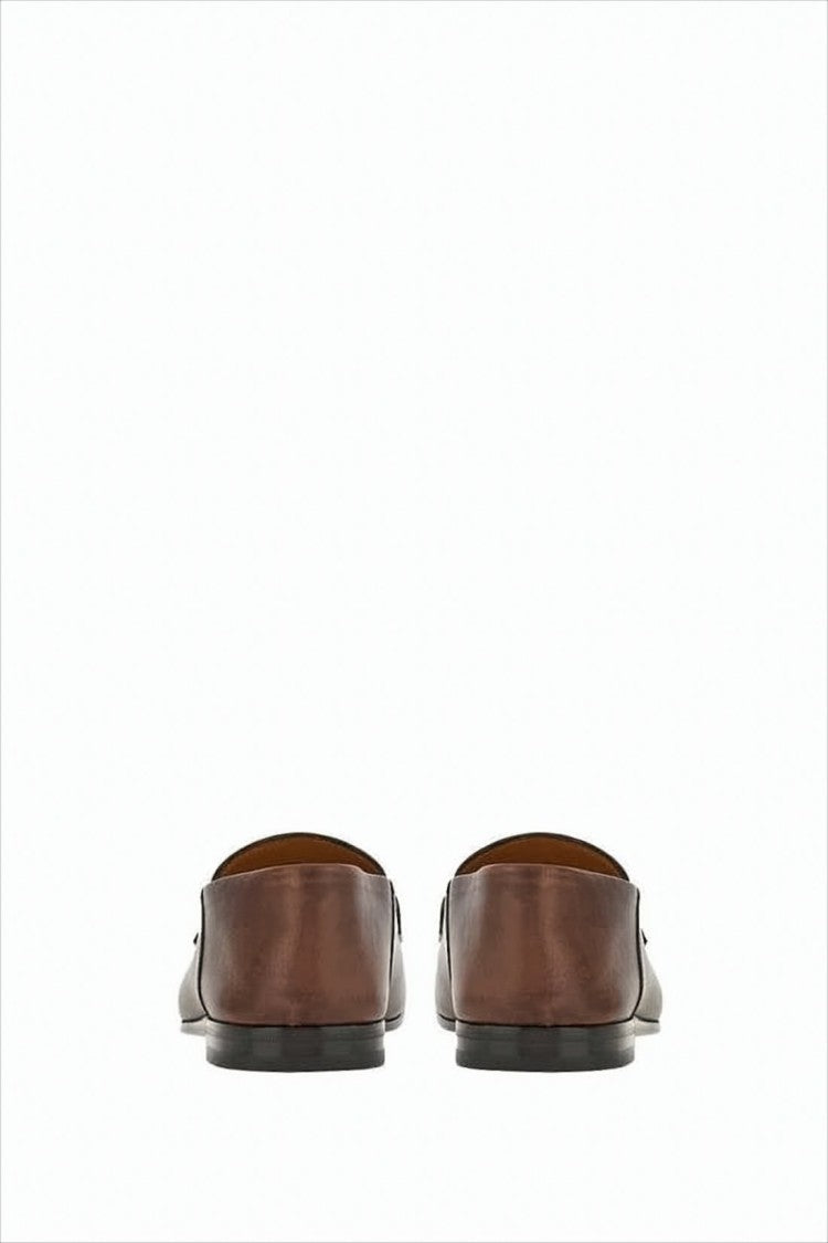 Salvatore Ferragamo Polished Calfskin Leather Loafers