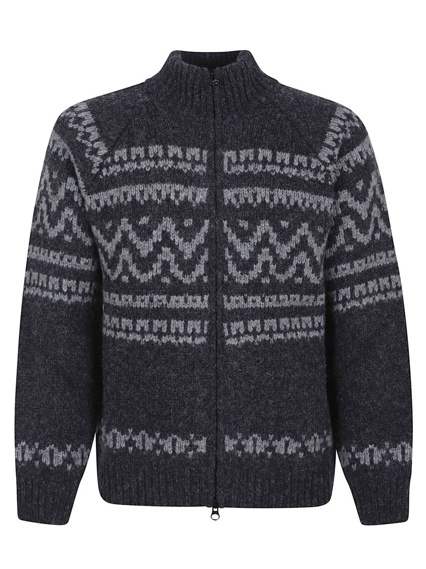 C.P. Company Knitwear Cardigan In Jacquard Wool