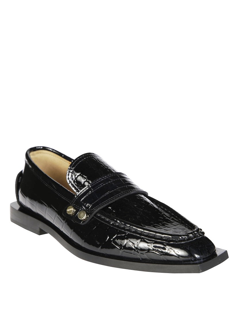 Ganni Studs Square Toe Loafer