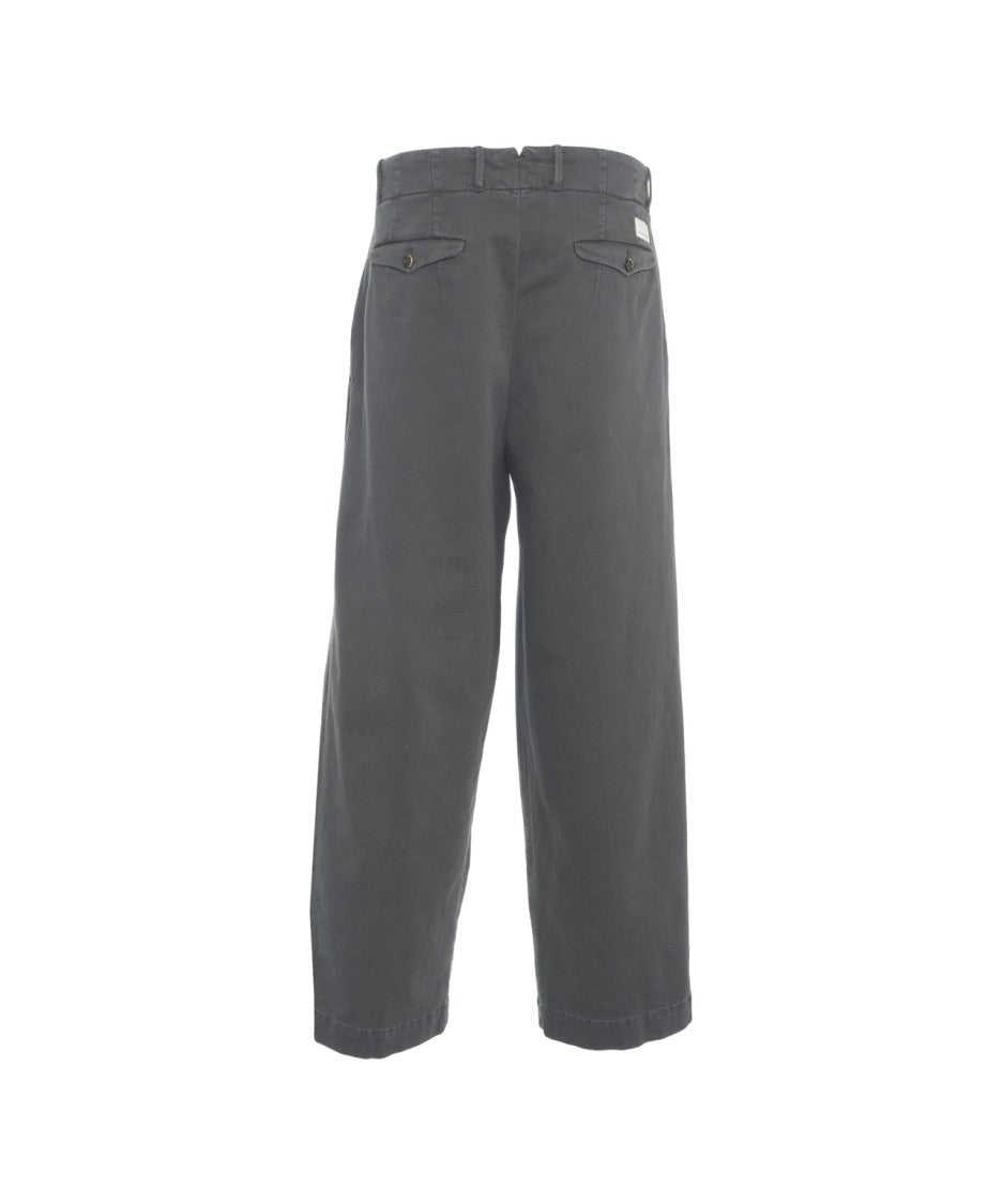 Nine In The Morning High-Waisted Wide Leg Pants With Pressed Stitch Details