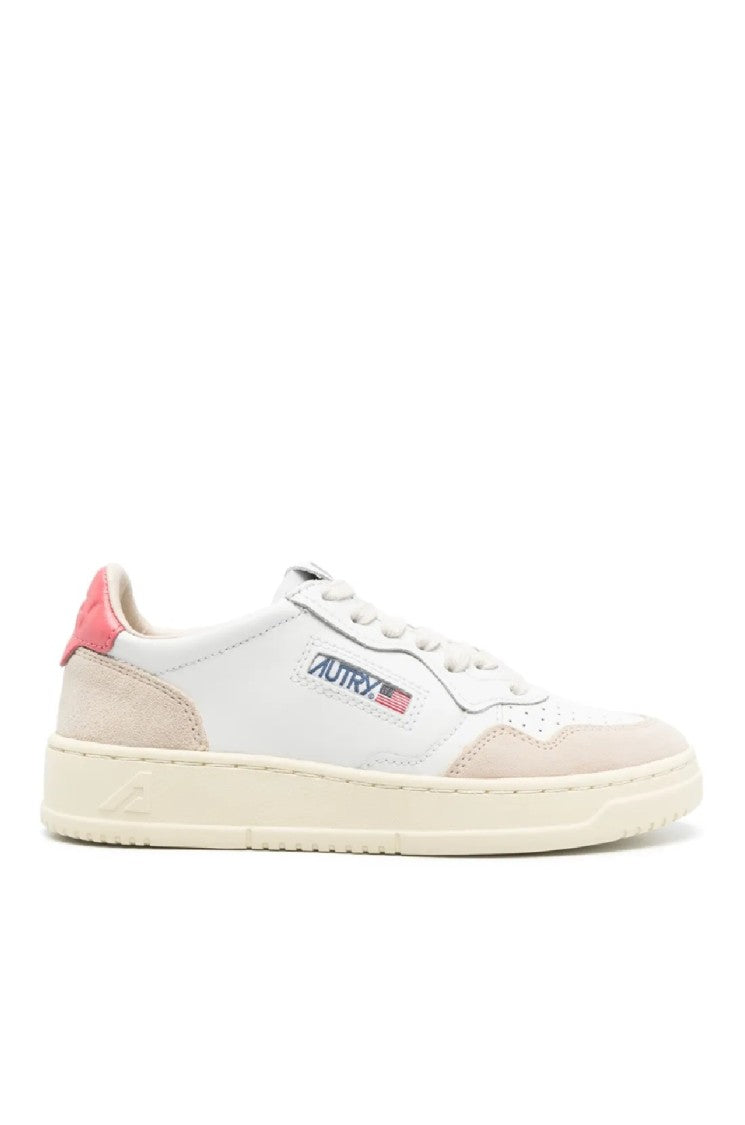 Autry Medalist Low-Top Sneakers With Leather