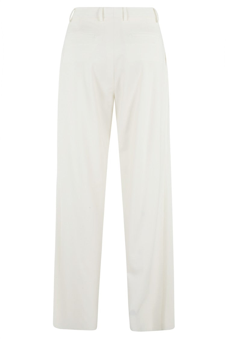Tagliatore Wide-Leg Trousers With Central Closure
