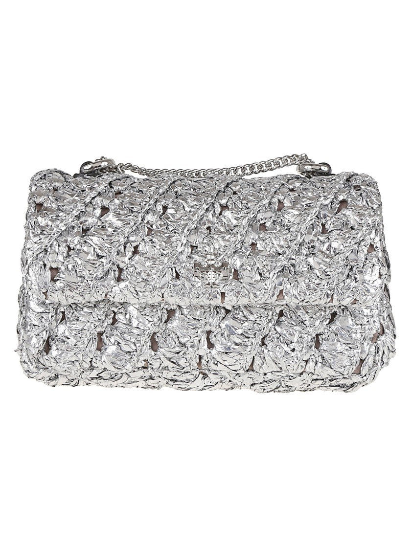 Tory Burch Kira Woven Mini Flap Bag