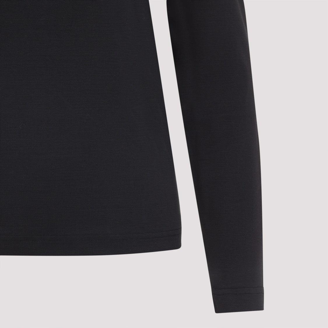 Lemaire Classic Black Long-Sleeved Cotton T-Shirt
