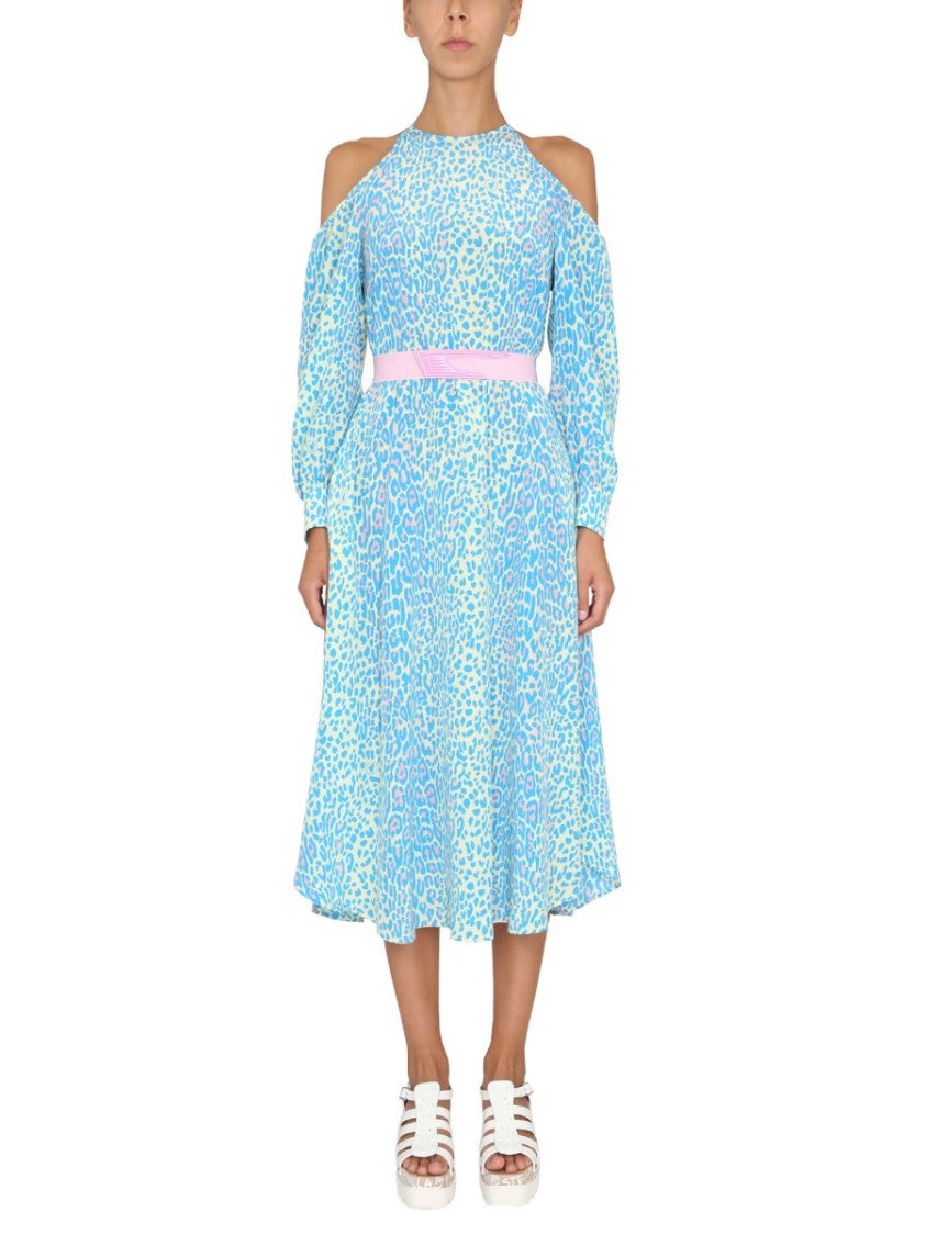 Stella Mccartney Midi Dress With Animal Print